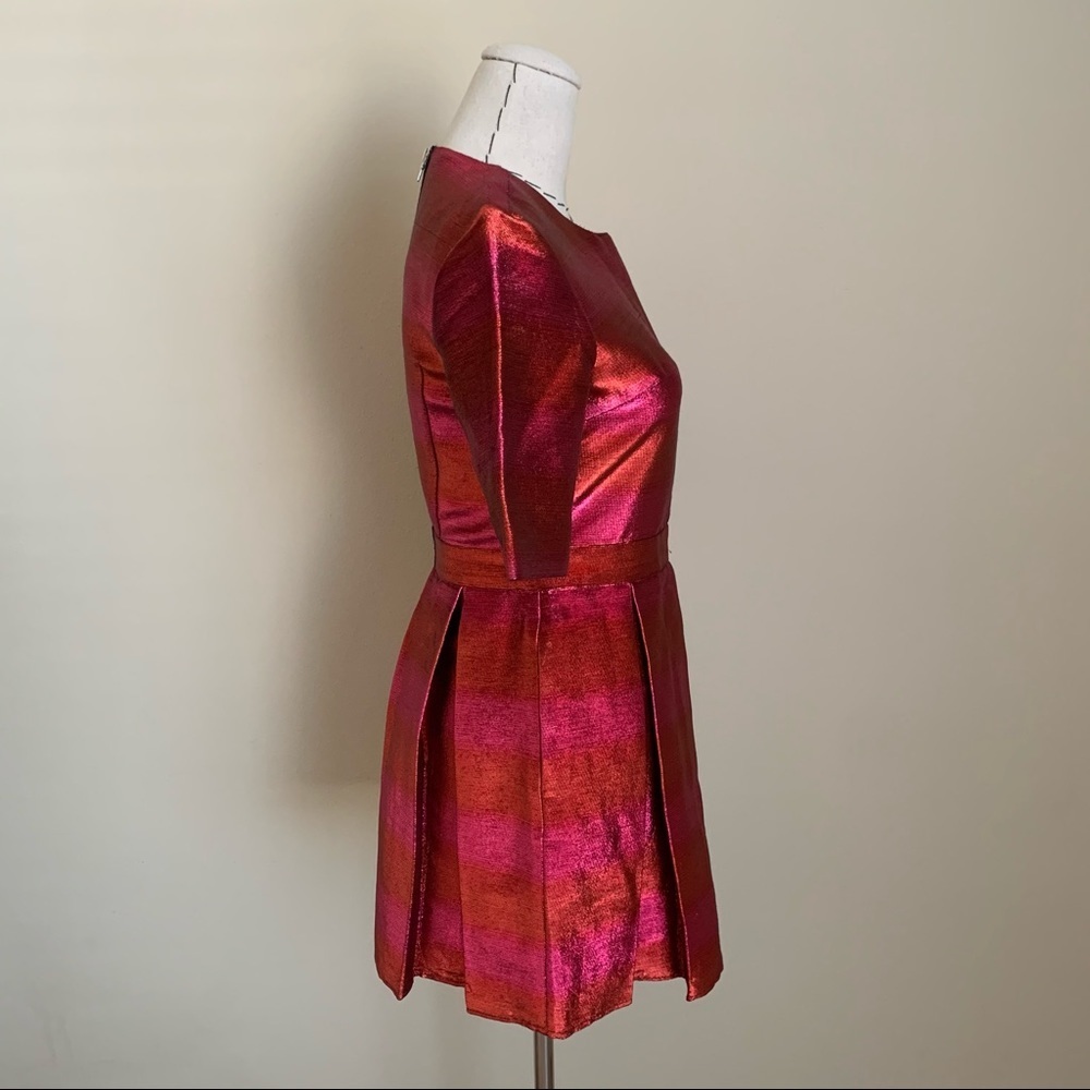 Markus Lupfer Metallic Stripe Party Fun Dress - Picture 7 of 9